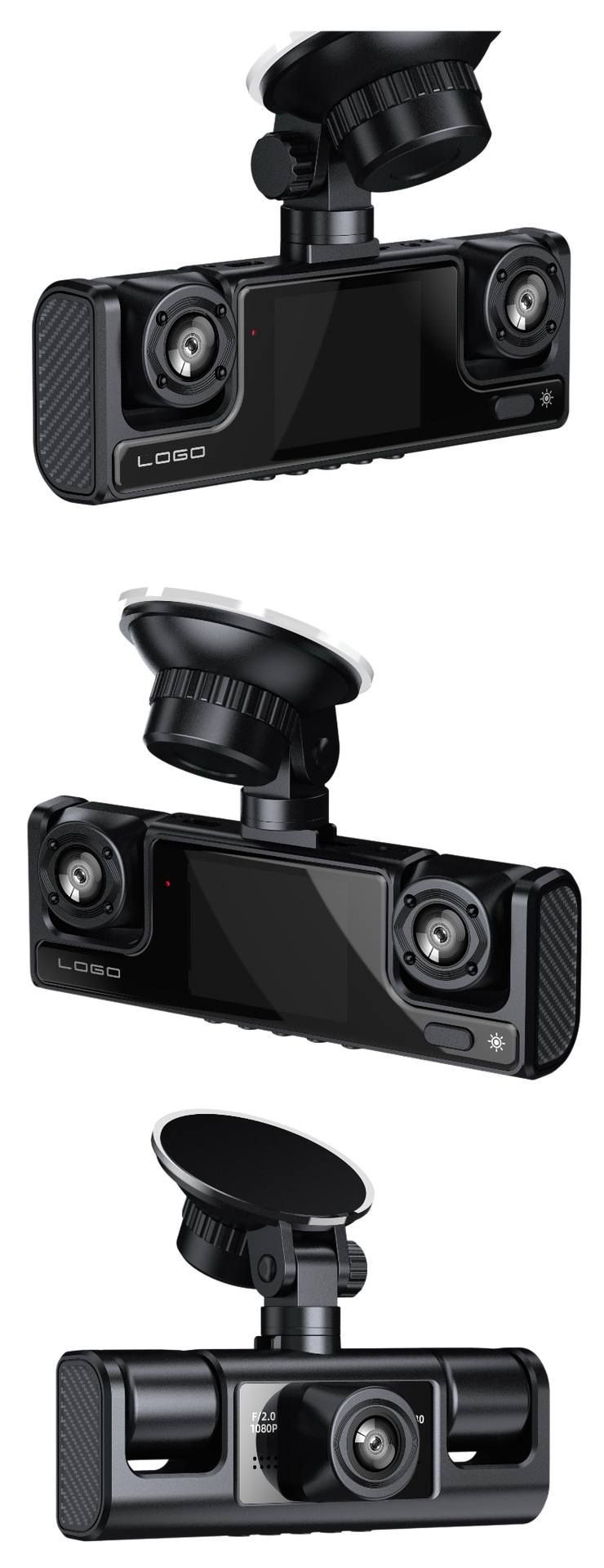 1080P araç kamerası, dört lens, GPS, WiFi, 360° panoramik görüş