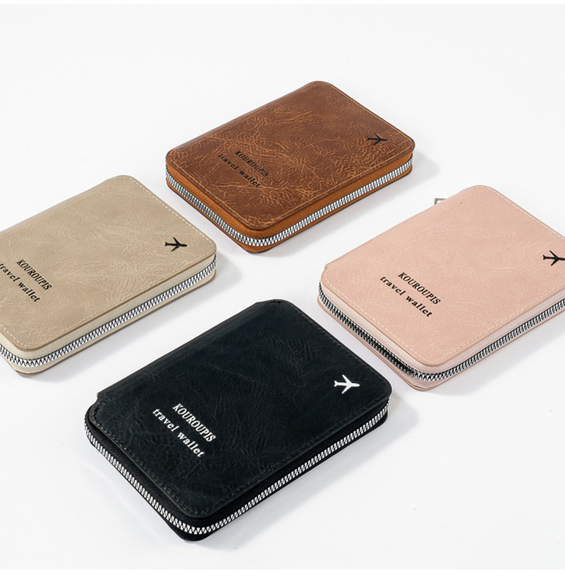 RFID passport holder with travel document storage