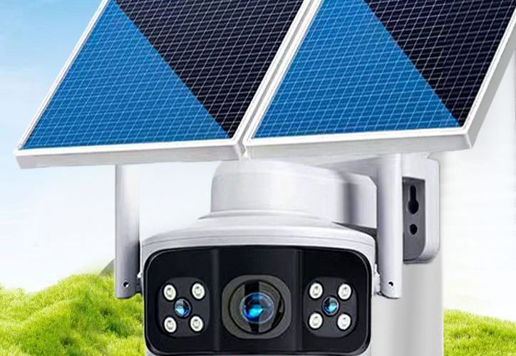 Solar-Überwachungskamera 360° Farbige Nachtsicht outdoor