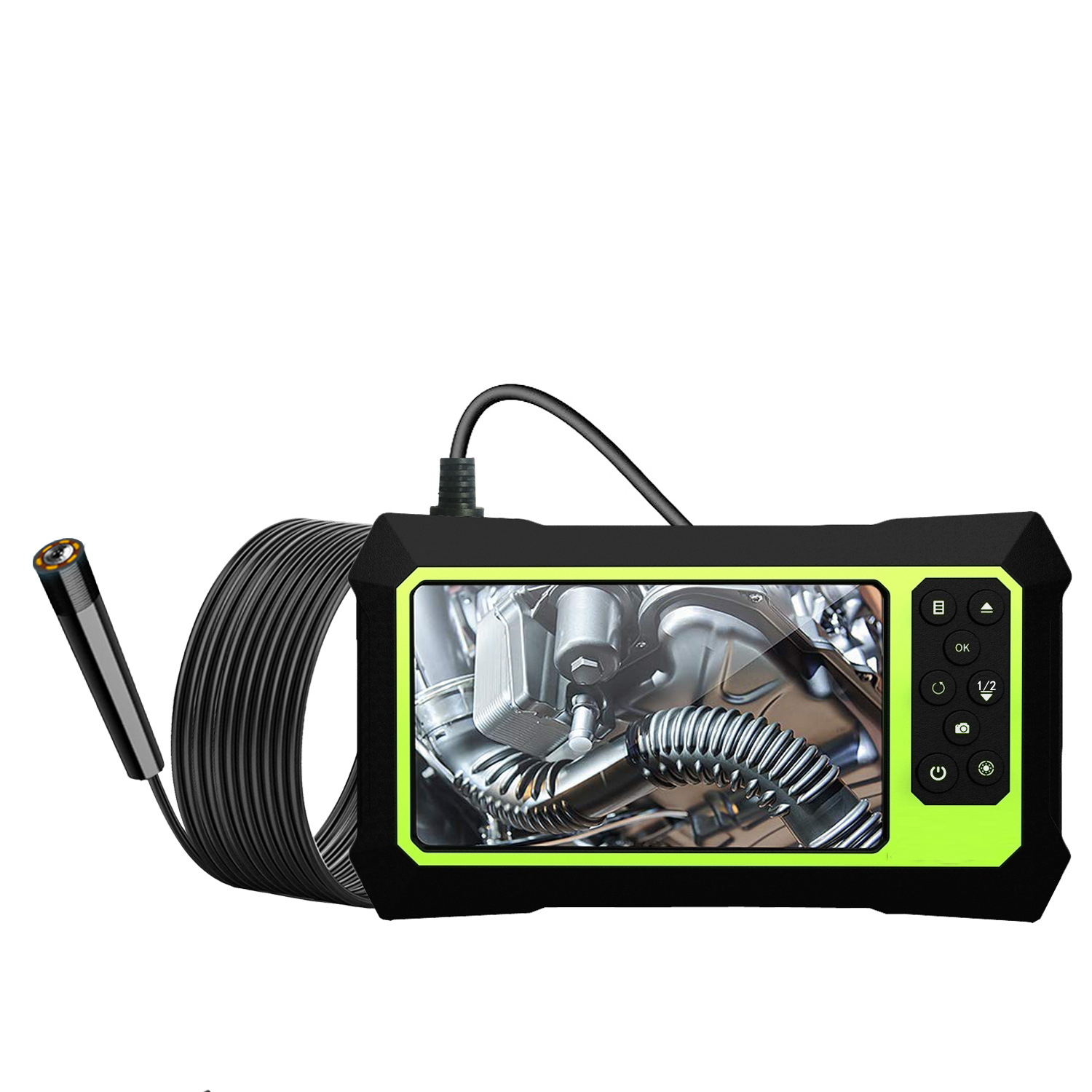 1080P endoscope 5.5/8mm flexible probe, 4.3 inch screen, waterproof, automotive repair
