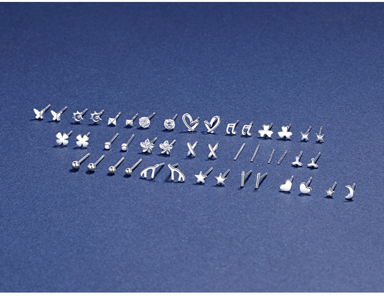 S999 Sterlingsilber Ohrstecker, elegant klein
