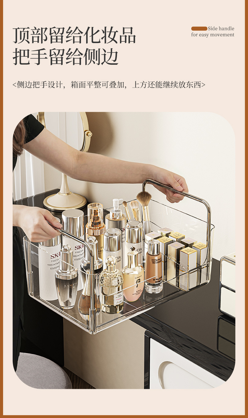 Cosmetics storage box with drawers, dustproof