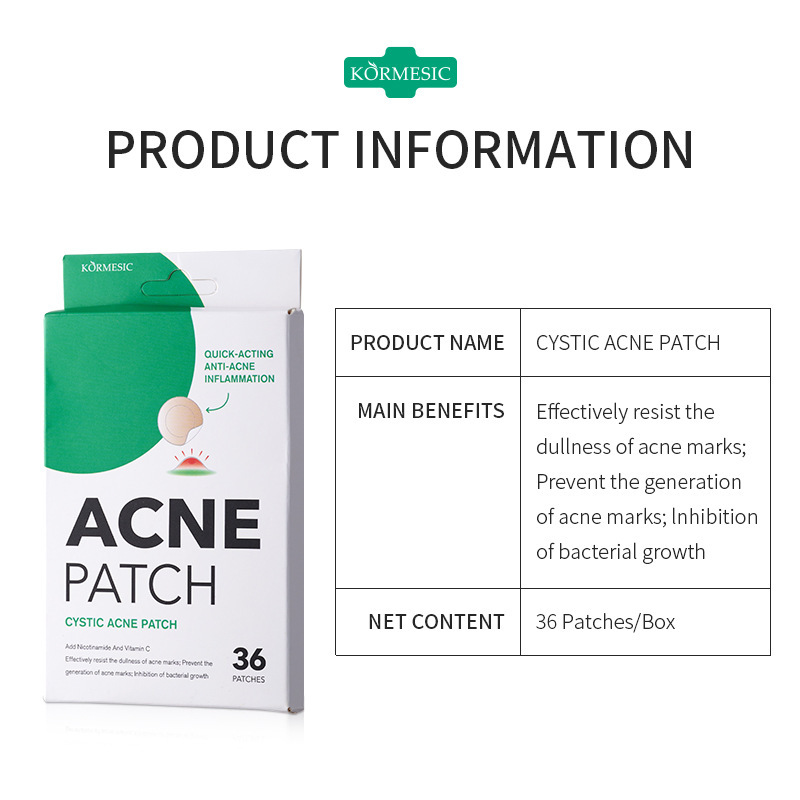 KORMESIC acne patches, facial cleansing and care treatment