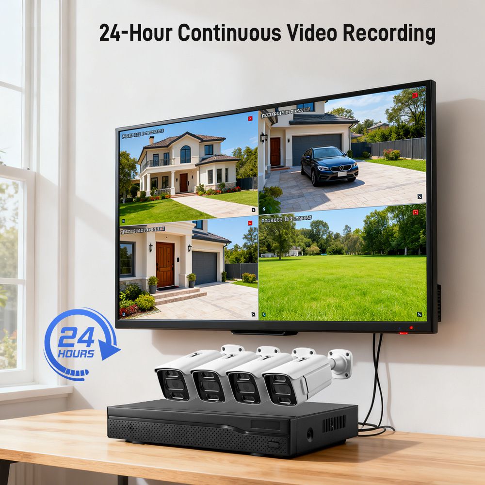 NVR gözetim seti, 4-8 kanallı, 5MP-8MP ultra HD, POE güç