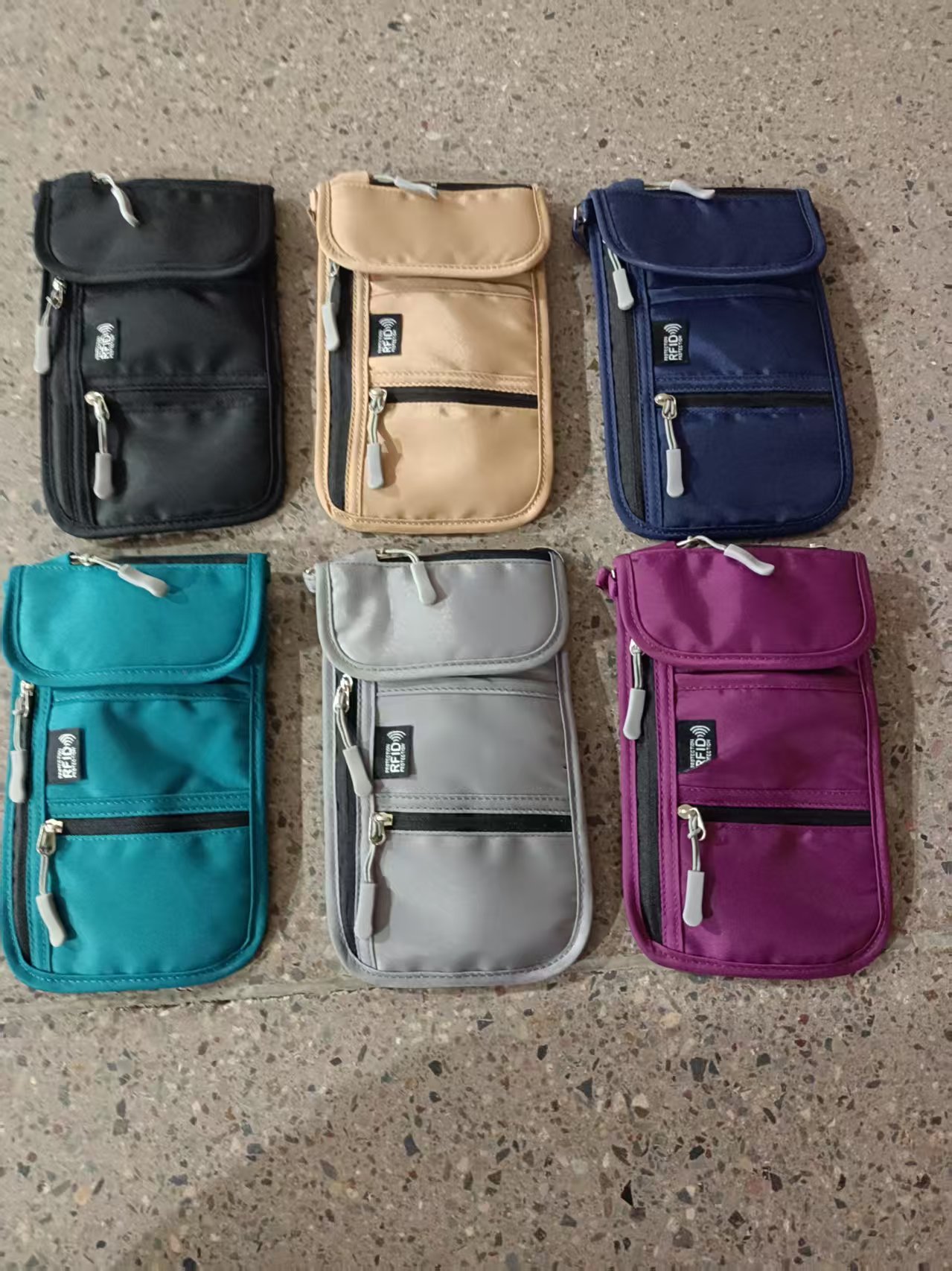 RFID-Blocking Document Bag with Passport Holder and Card Organizer