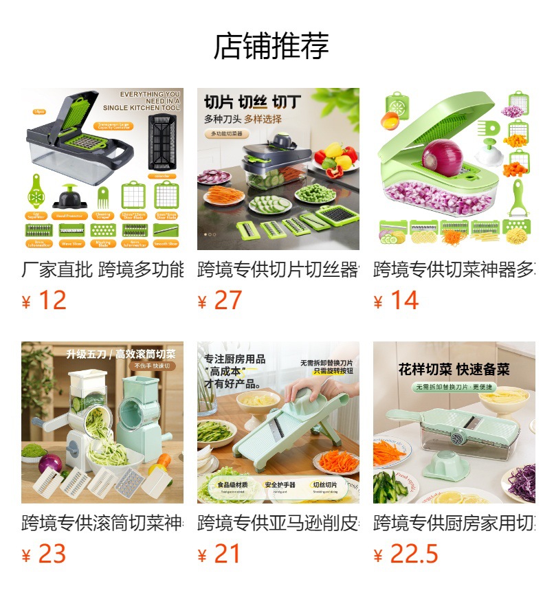 5-in-1 Vegetable Chopper Sausage Onion Dicer