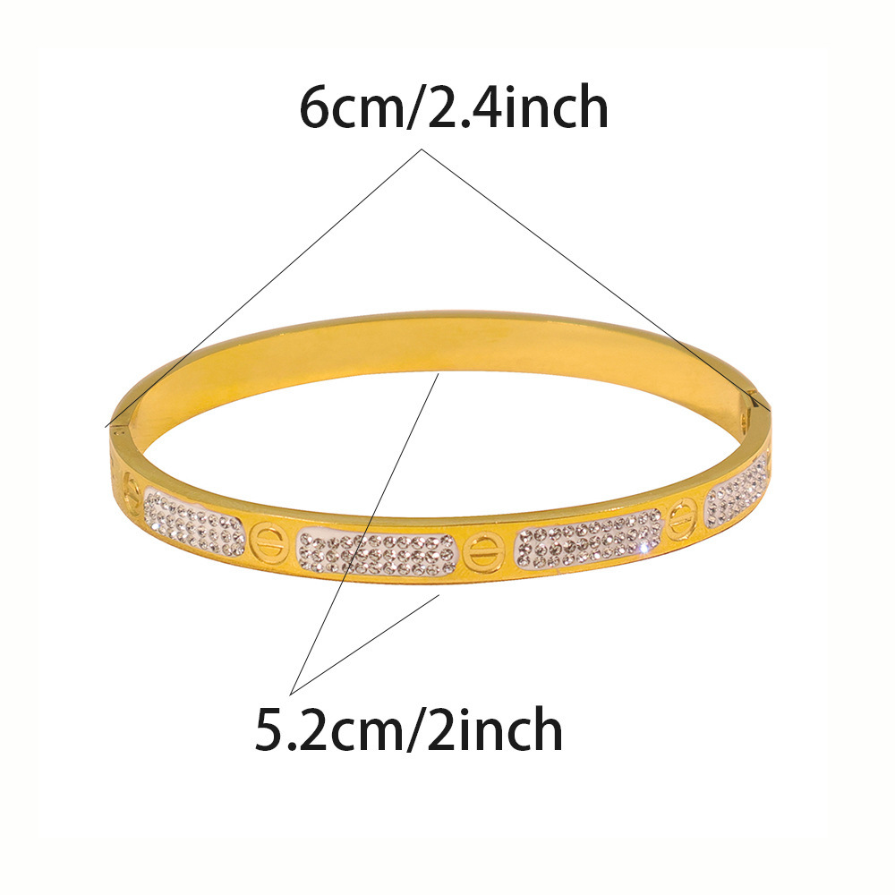 Titanstahl Armband Goldfarbe, langlebige Beschichtung