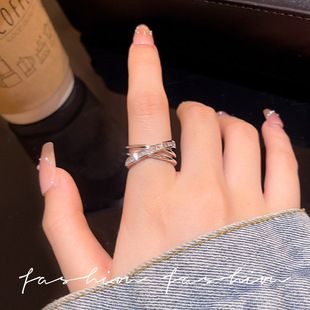 Tiger's Eye Stone Zircon Ring for Women