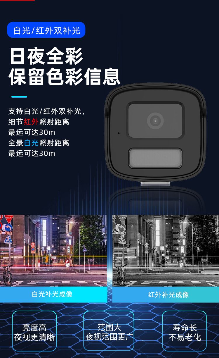 Hikvision Kamera 2MP POE Vollfarb DS-IPC-B12HV3-LA
