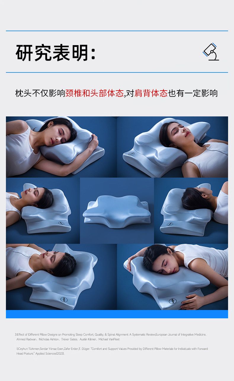 Seitenschläferkissen Paar Memory-Foam Nackenstütze