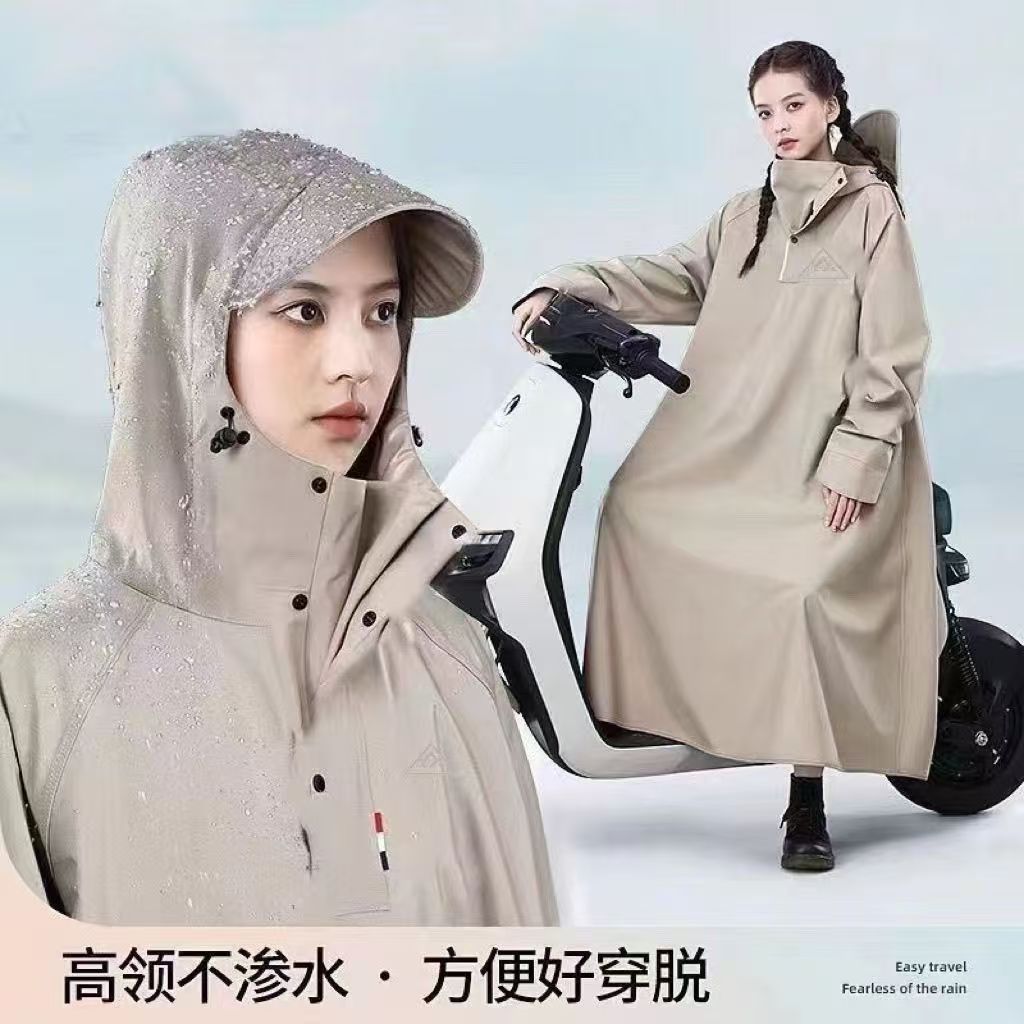 Electric vehicle raincoat poncho, full-length waterproof