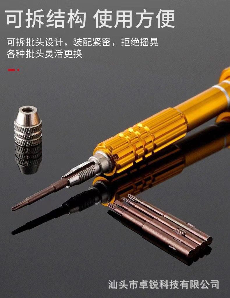Screwdriver set for precision repairs