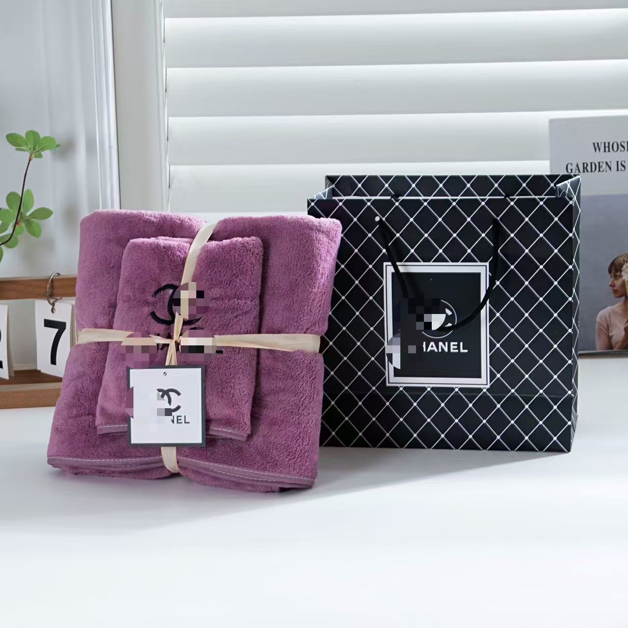 Double-Layer Bath Towel Set, 2-Piece
