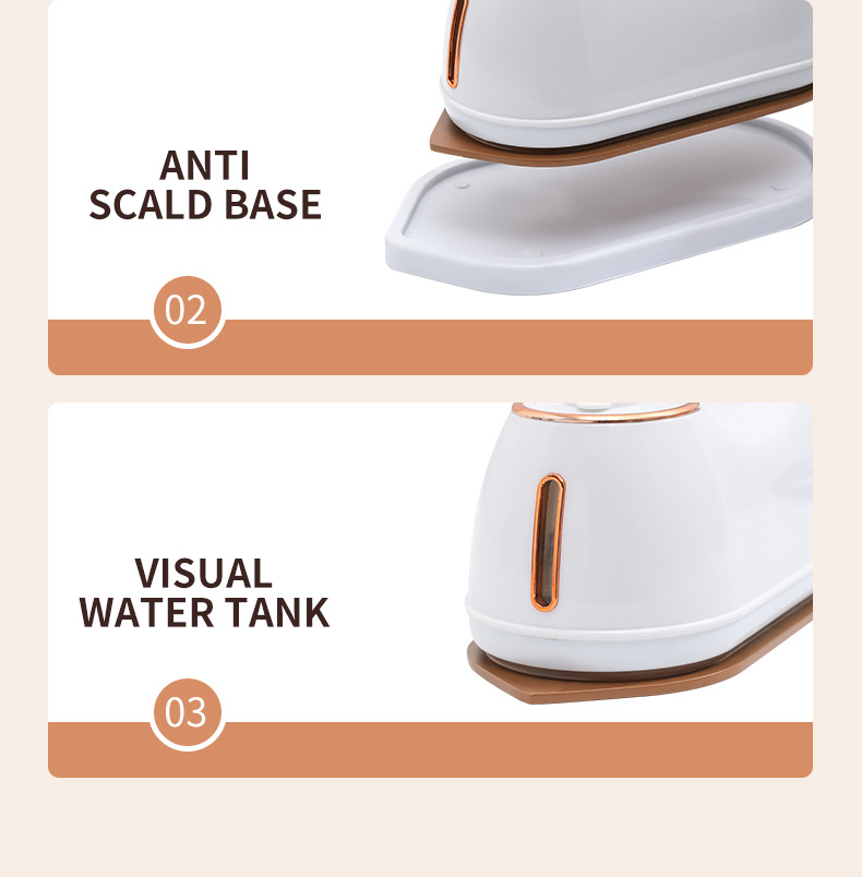 Portable steam iron, handheld, household, compact