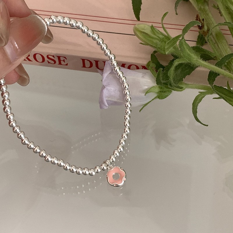 Pearl silver bracelet, S925 sterling, natural irregular, minimalist