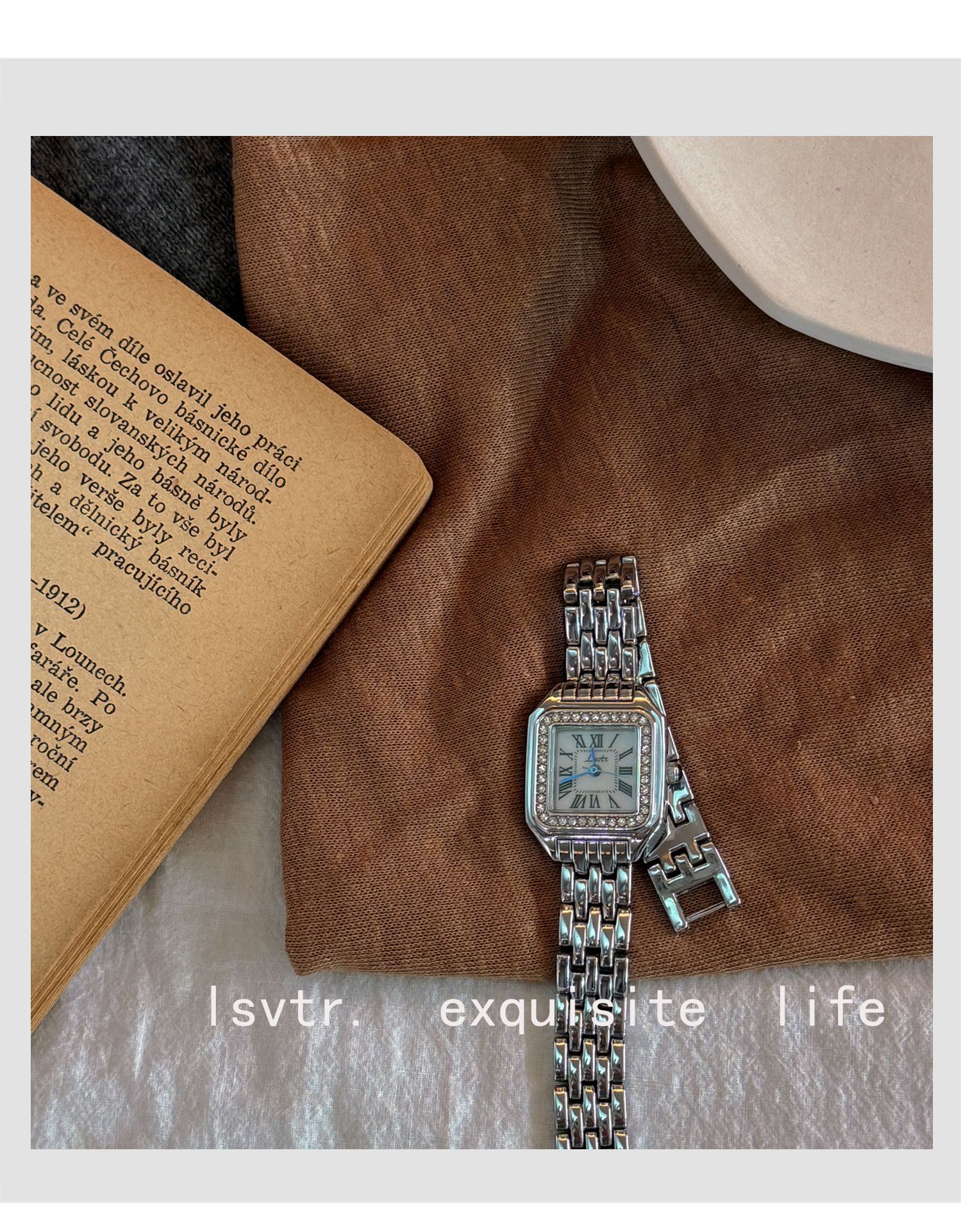 LSVTR Little Cheetah Damenuhr, luxuriöses Retro-Design, wasserdicht, mit Diamanten besetzt