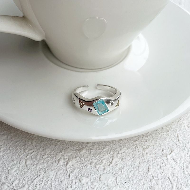Lanzi 925 Silver Women's Ring Korean Design Adjustable