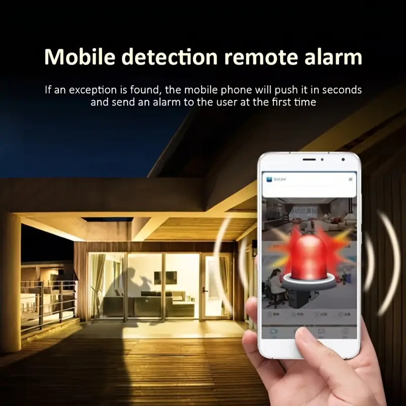Wireless smart security camera with WiFi, HD recording, mobile remote control