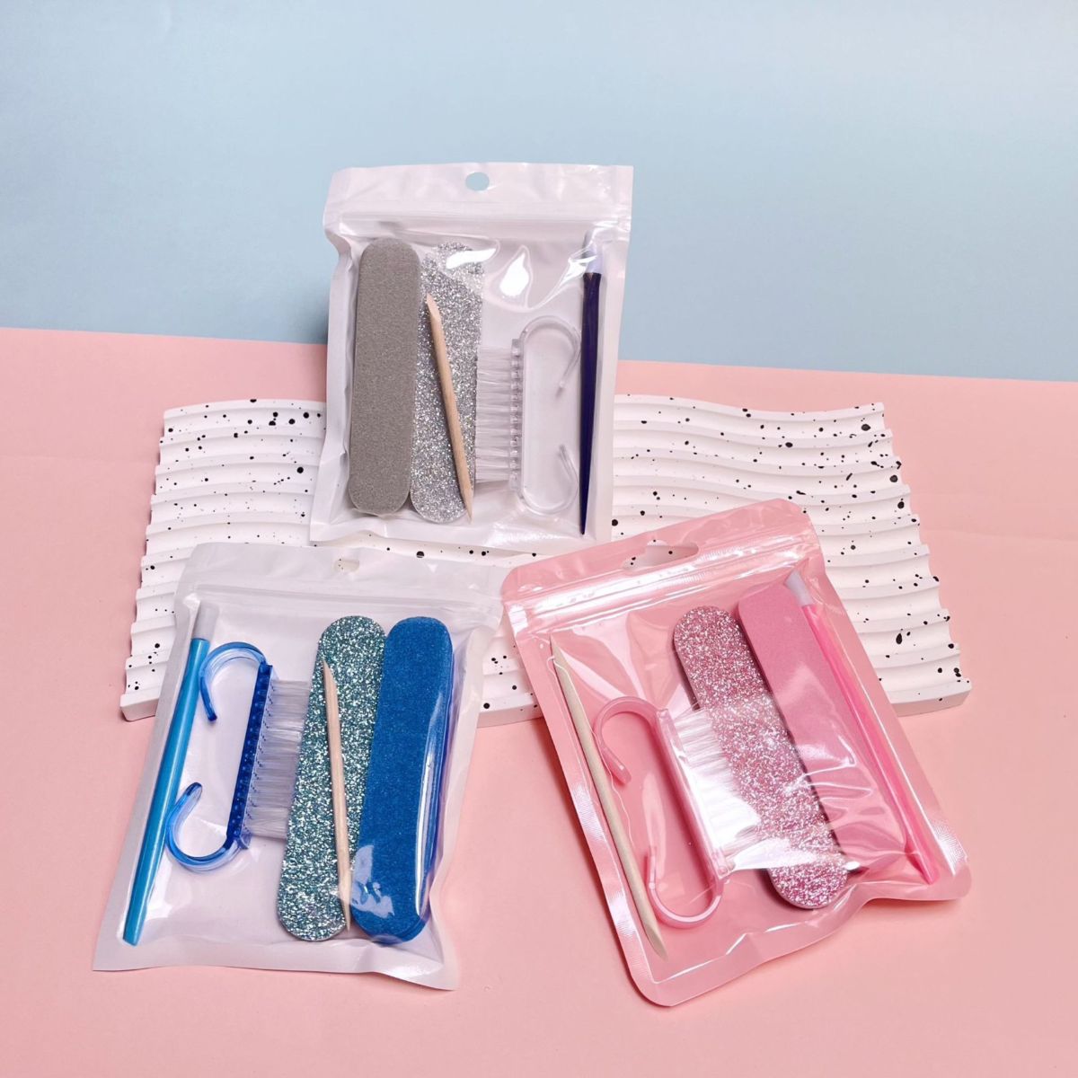 Portable nail care kit with clippers, file and tools