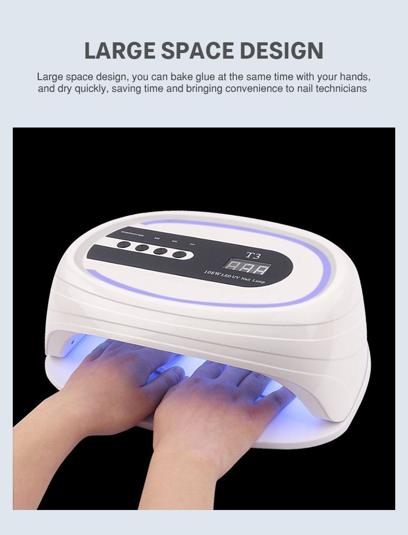 Nail UV lamp for simultaneous both hands curing