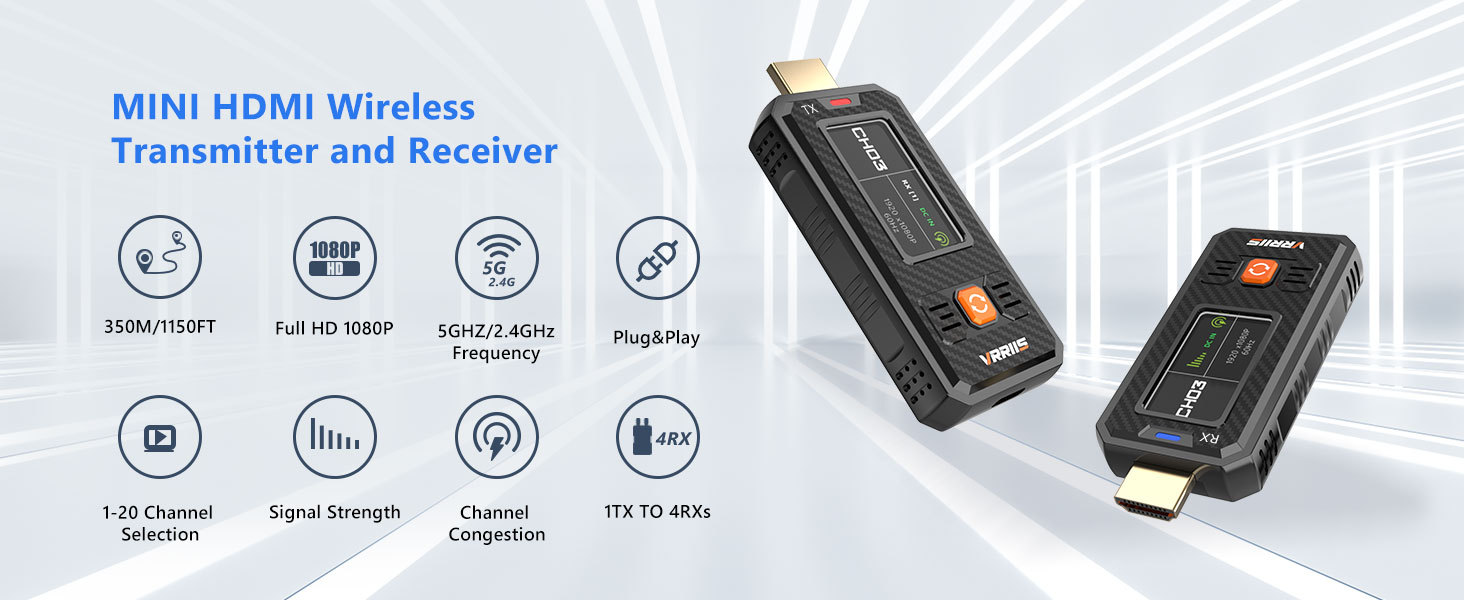 HDMI Wireless Extender mit 1080P HD Video und Bildschirmspiegelung