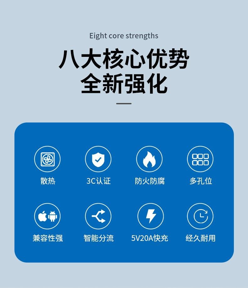 Çok bağlantı noktalı USB şarj cihazı, çok delikli soket, hızlı şarj fişi, çok bağlantı noktalı arayüz, çok işlevli, Xiaomi ve Apple cep telefonları için uygun