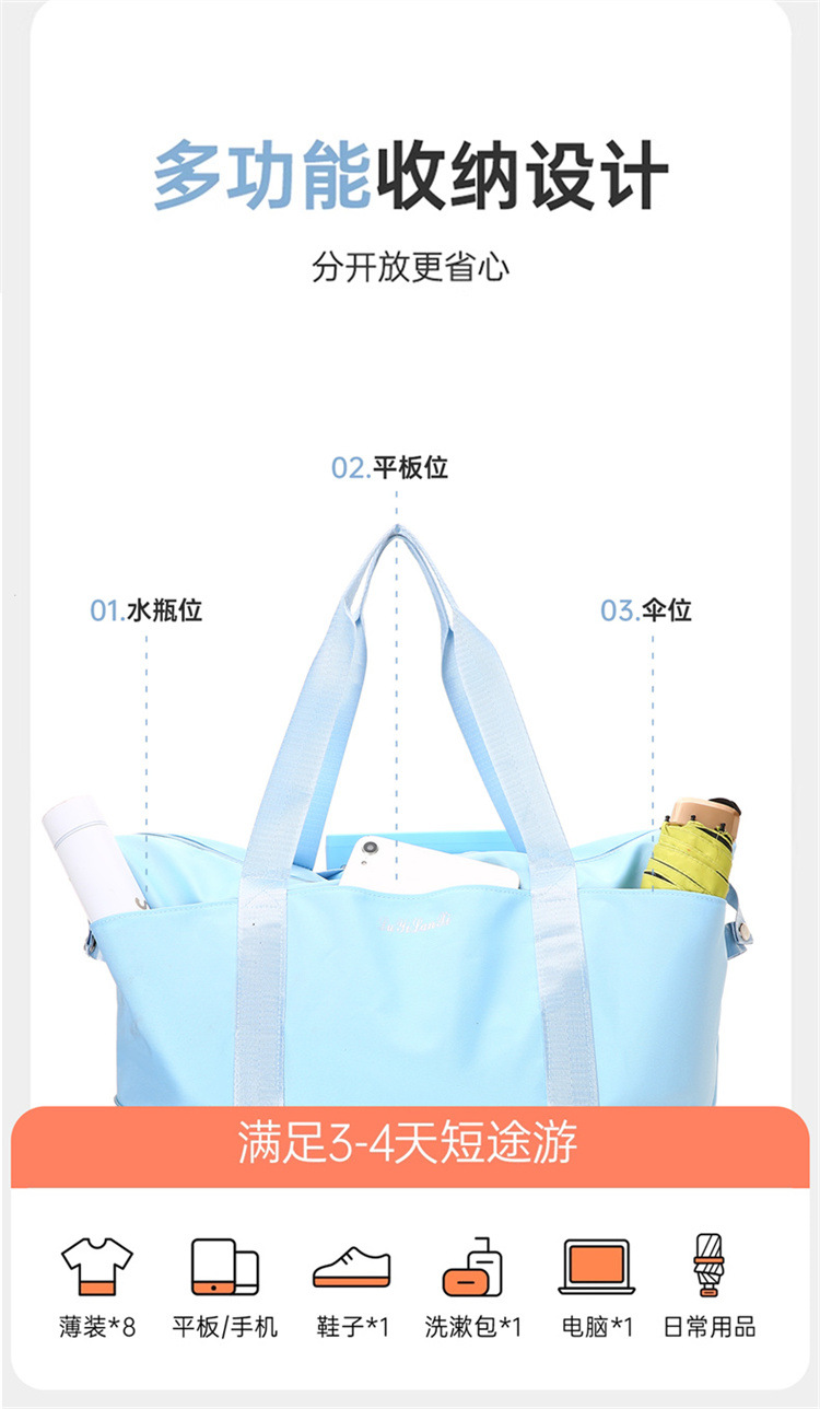 Travel luggage with pull rod and wheels, foldable, expandable capacity