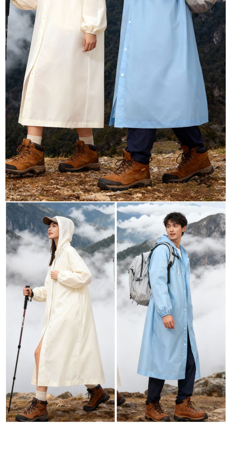 Adult One-Piece Raincoat Thickened, Full Body Protection