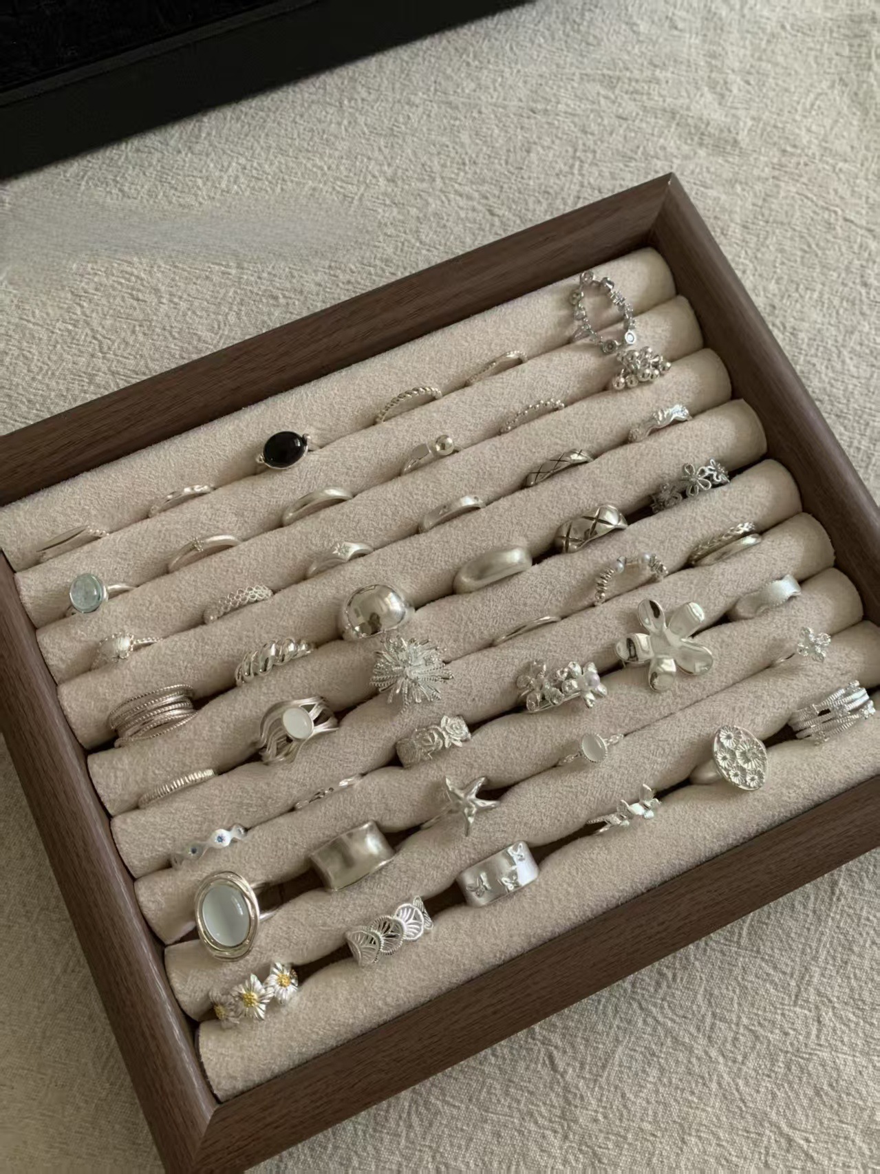 S925 Silber Vintage-Ring offen verstellbar