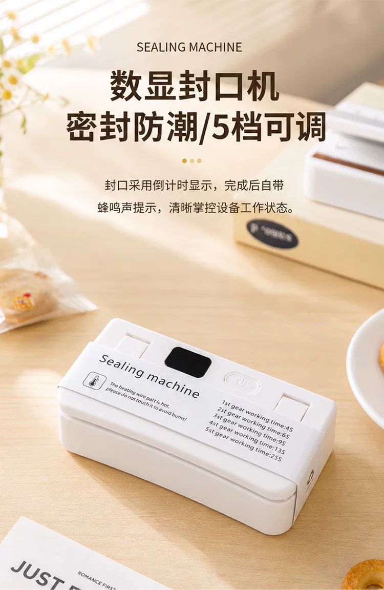 Mini heat sealer, otomatik mühür, çok seviyeli ayar