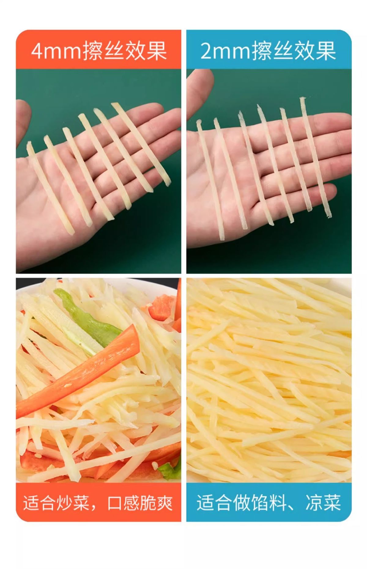 Patates dilimleme seti, kesme tahtası ve havuç rendeleme