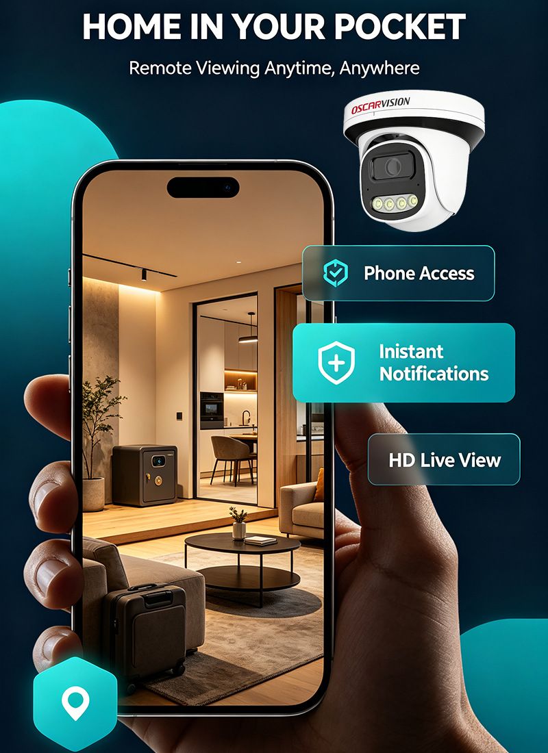 POE Dome Camera 8MP Night Vision Remote Control Indoor