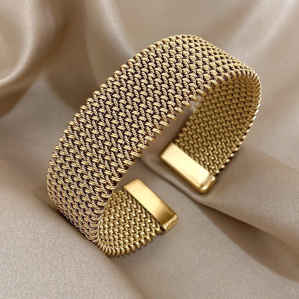 18K-beschichtetes Titantahl-Armband für Damen