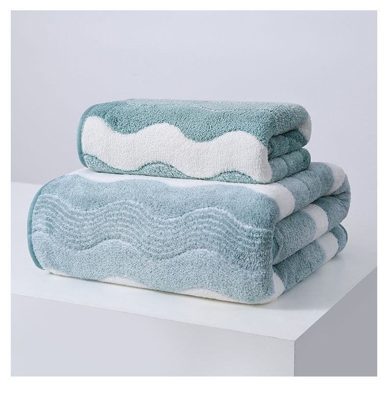 Coral fleece towel set, thick and quick-drying