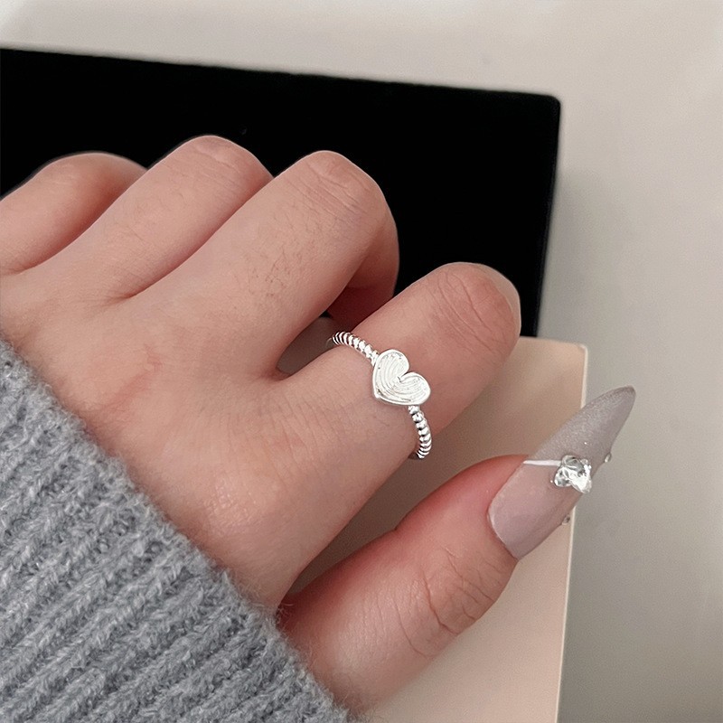 Damenring aus 925er Silber, unregelmäßiges Design