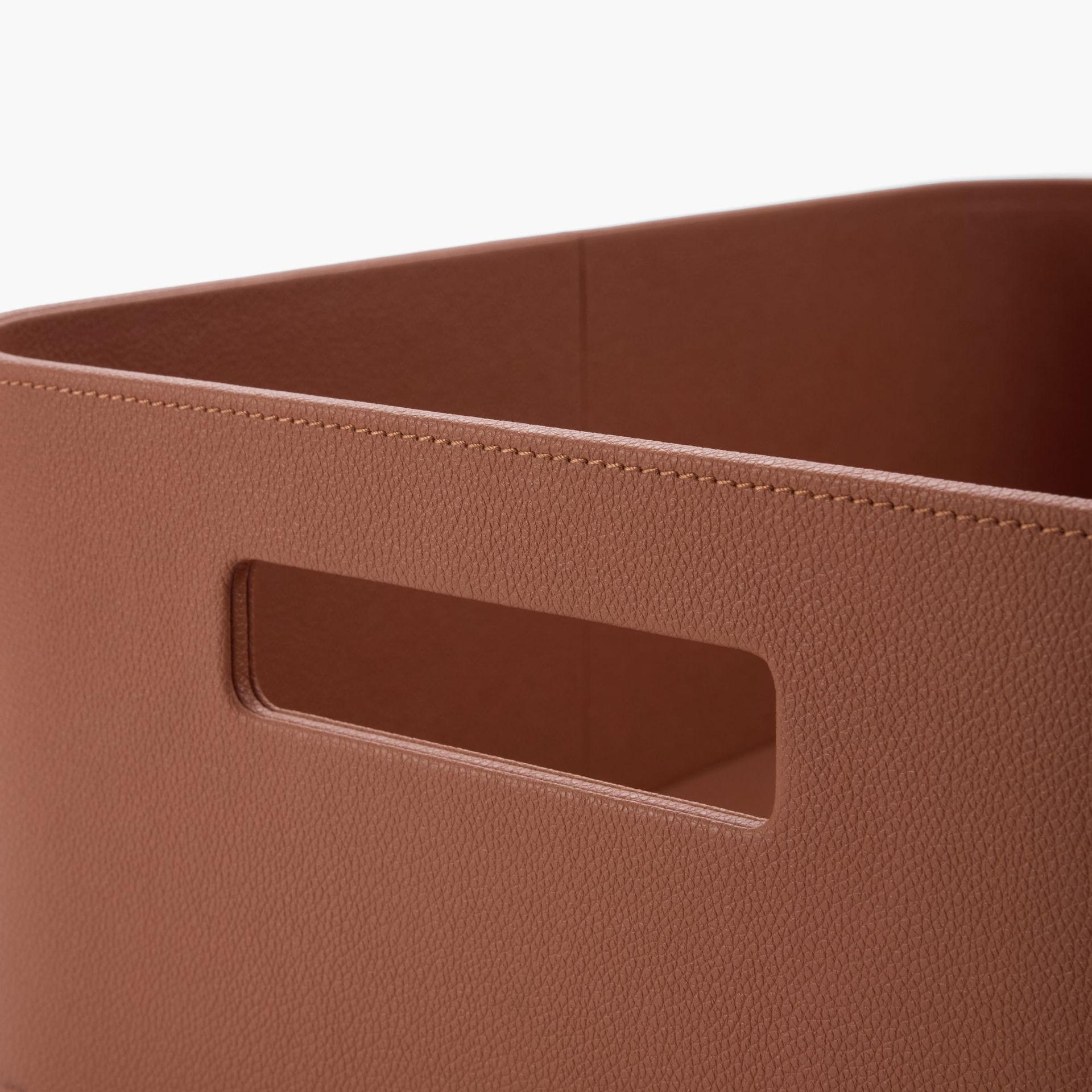Leder-Aufbewahrungsbox mit Deckel, Hotelqualität