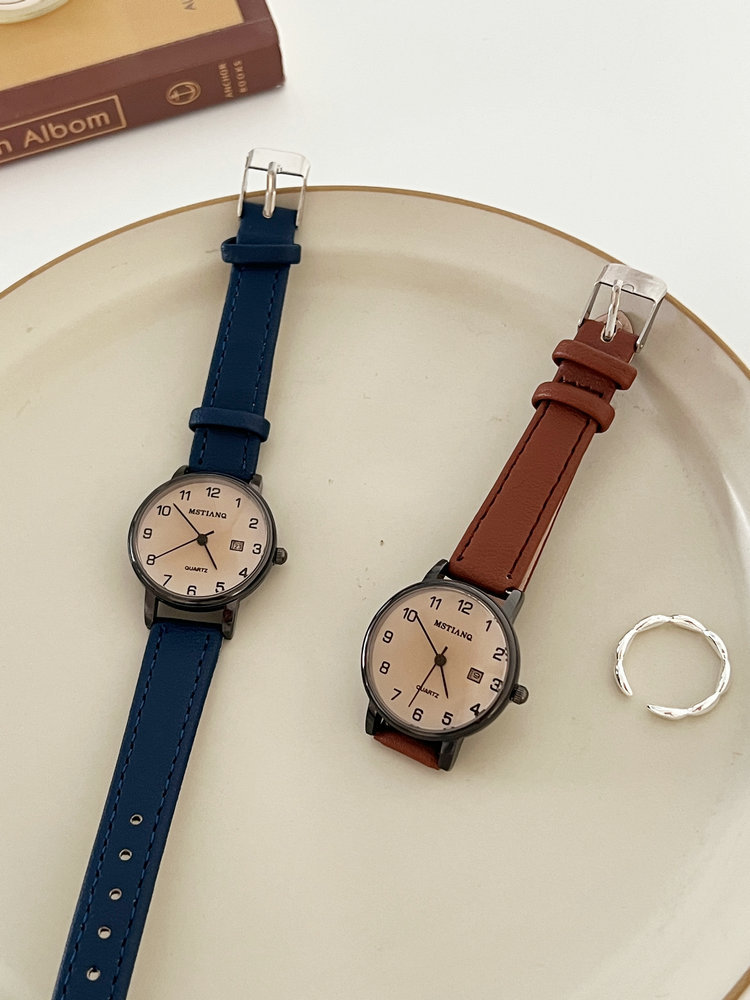 Damen Retro-Quarzuhr mit elegantem schlichtem Design