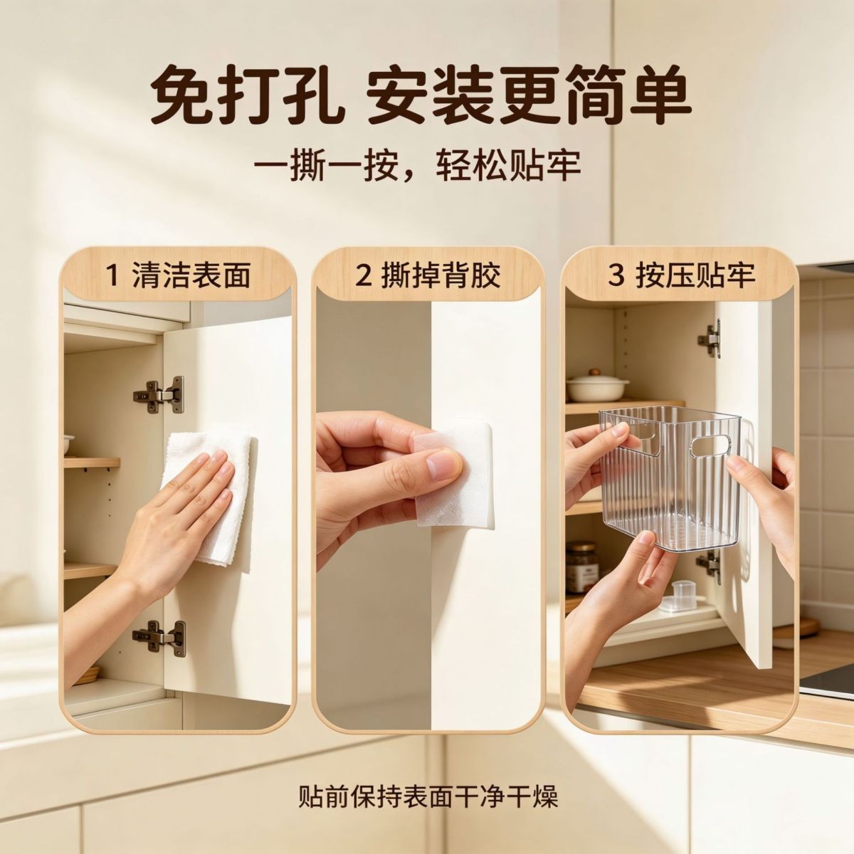 Seamless cabinet storage box ZT8888, wall-mounted