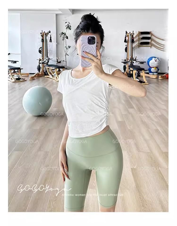 Kadın yoga pantolonu, yüksek belli, kalça kaldırmalı