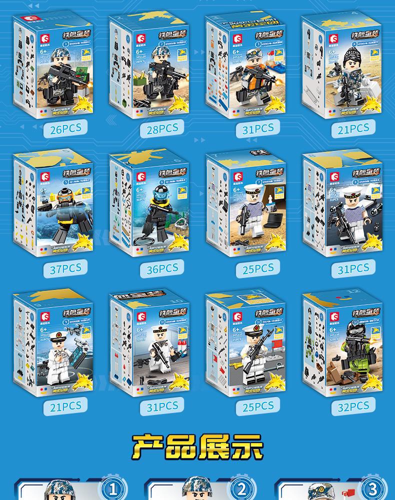 Senbo Militärfiguren-Bausteine