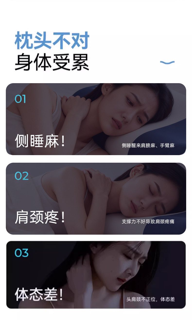 深睡记忆棉枕头成人慢回弹枕芯护颈椎助睡眠单人一只装学生宿舍枕