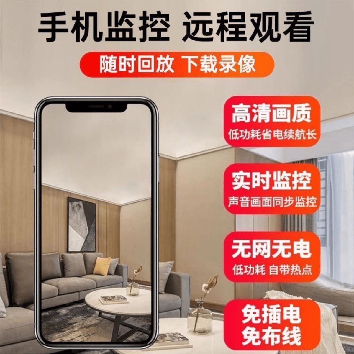 Wireless WiFi surveillance camera with two-way audio and night vision