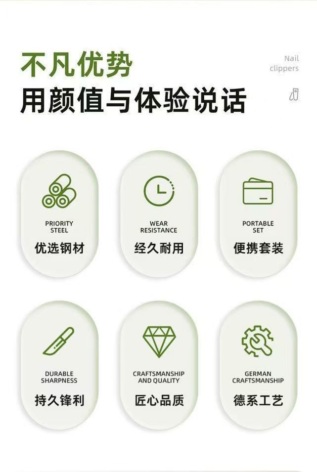 萌趣指甲刀套装清洁护理工具指甲钳指甲剪去死皮耳挖勺美容套装