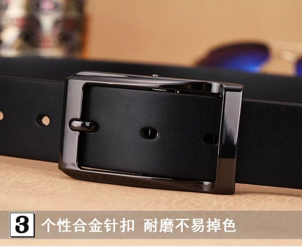 Paolo genuine cowhide belt, two-layer leather