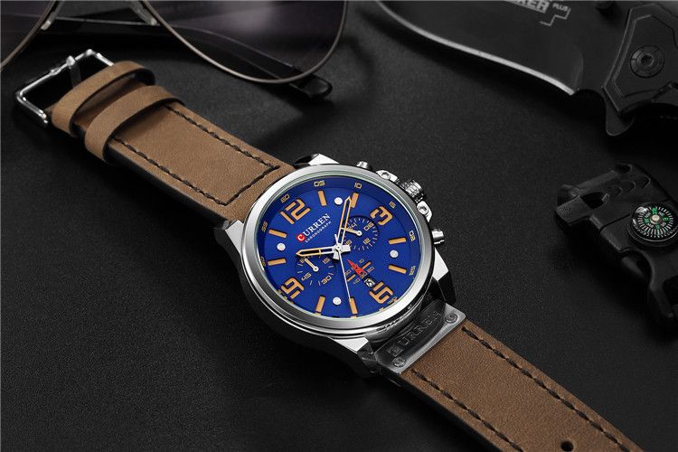 CURREN 8314 erkek saati, kronograf, su geçirmez