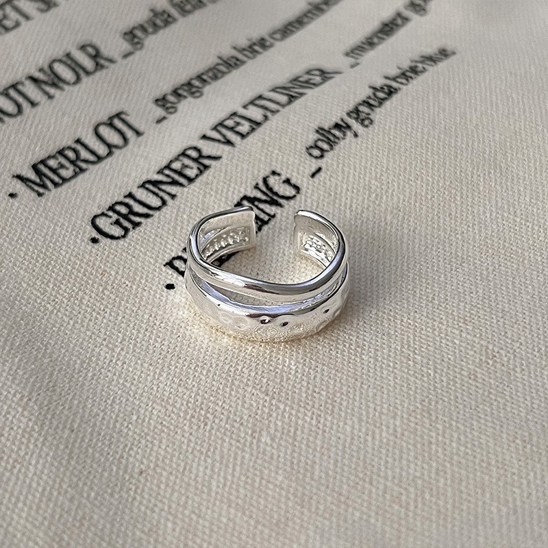 Damenring aus 925er Silber, unregelmäßiges Design