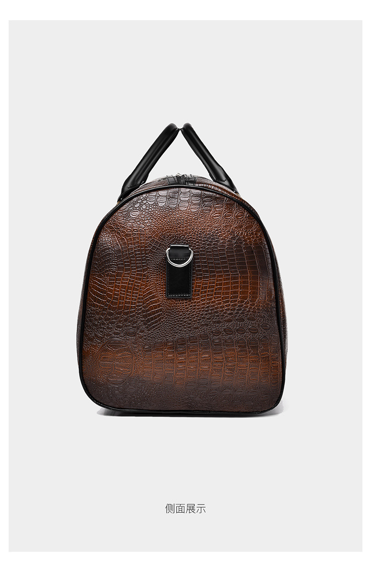 Men's travel bag, crocodile pattern, outdoor sports