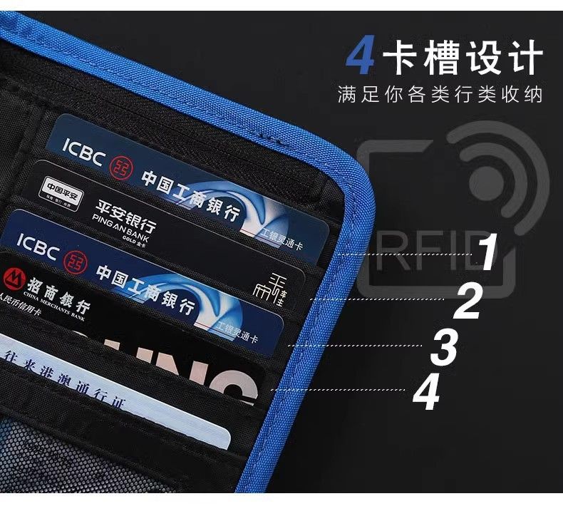 Pasaport çantası RFID korumalı, hafif, dayanıklı