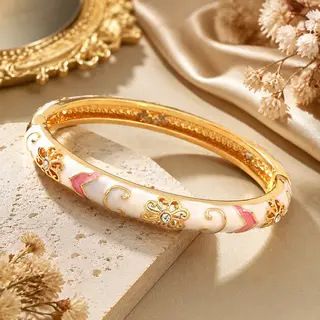Emaye işi saray bilezik, cloisonné bayan takı