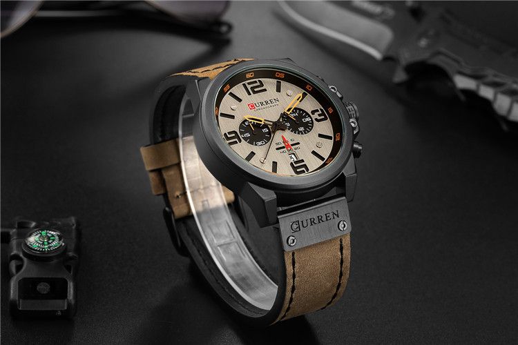 CURREN 8314 erkek saati, kronograf, su geçirmez